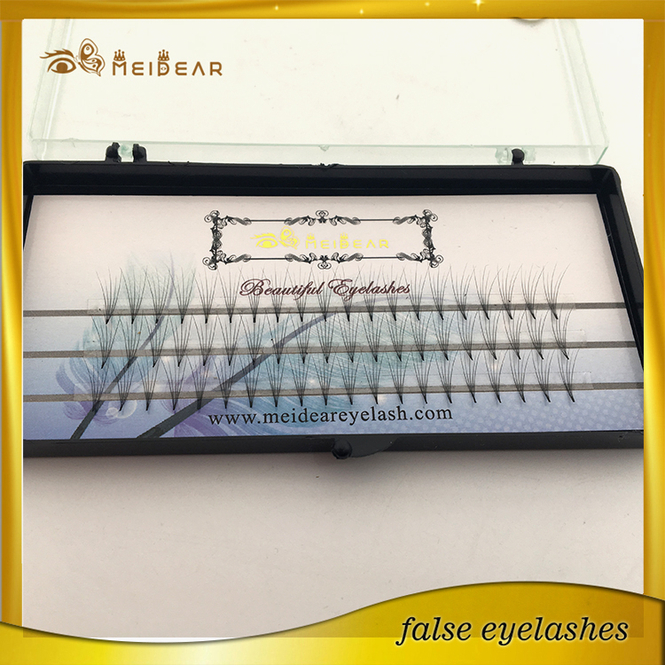 Wholesale private label lightweight pre-fanned volume lashes with custom box